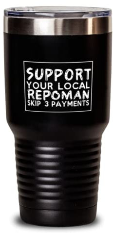 30oz Tumbler Acciaio Inox InsulatedFunny Supporto Il Vostro Uomo Repo Locale