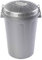 AC - Cubo de Basura con asa metálica 51L - Cubo basura para exterior e interior - Cubo de almacenaje - Fabricado en plástico Resistente. - Ideal para el hogar, trabajo, hostelería, etc - Color Plata