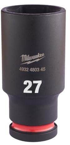 Milwaukee Shockwave Impact Socket 1/2 Inch Long 27 x 78 mm