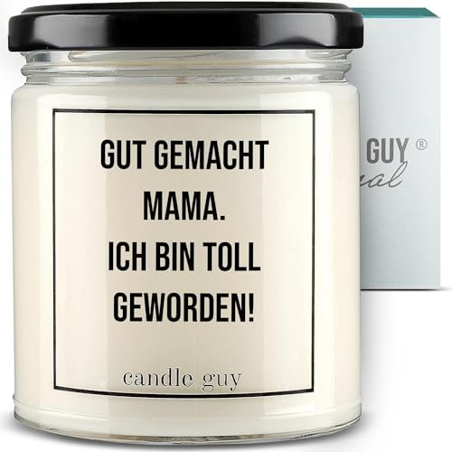 candle guy Duftkerze im Glas [Brennzeit 70h] - Duft-Kerze handgemacht mit Spruch | Freches Geschenk für Frauen, Freundin, Geburtstag | 100% Sojawachs, schöne natürliche Düfte mit ätherischem Öl