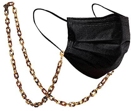 TEAMER Acryl Sonnenbrillen Ketten Leopard Kette für Brillen Multicolor Sonnenbrillen Kette Lanyard Lesebrille Kordel Hals Maske Riemen Seil Für Frauen Männer (Leopard - Gold)