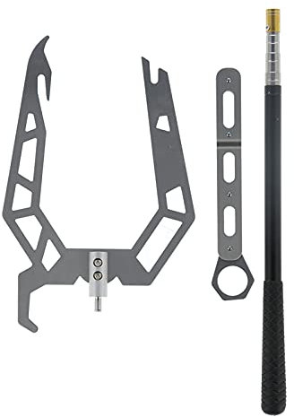 Horoper U-Typ Boots Haken, Multifunktion Teleskop-Boots Haken Pole Schiffs-Docking-Ausrüstung Werkzeug Zum Andocken von Teleskop-Moor-Boot-Abzieher Seil-Haken-Werkzeug