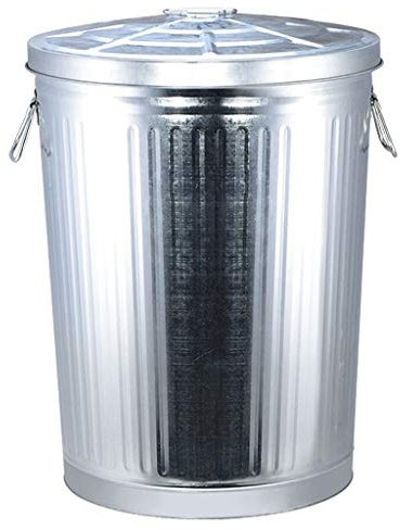 UPJAKS Kitchen Trash Can 75 Litre Galvanized Steel Metal Box For Animal Feed/Storage/Garbage/Trash Can/Dustbin Kitchen House Garden Storage Unit Bin Bathroom Garbage Bin (Size : 75L)