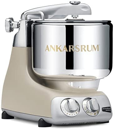 Ankarsrum Assistent 6230 Harmony Beige - 1500W | 7L Edelstahlschüssel | Recyceltes Aluminium | Handgefertigt in Schweden | Robust & vielseitig