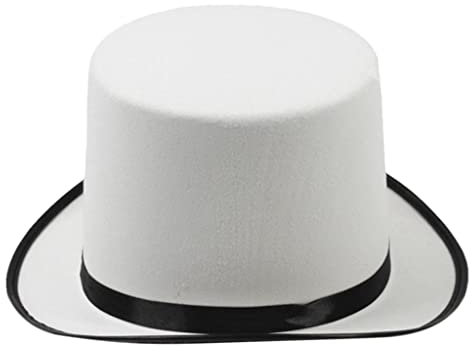 harayaa White Formale Kostüm Zylinder Hut Party Fedora