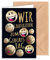 KE - Edle und Fröhliche Geburtstagskarte für Männer und Frauen, Glückwunschkarte, Smileys mit goldener Folie geprägt, inkl. Umschlag, DIN B6 Format, braun, Motiv: Wir gratulieren