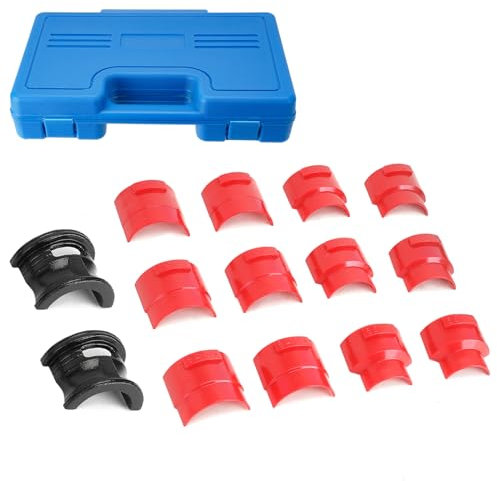 TEMSONE 14 Pcs/set Universal Motorcycle Fork Seal Driver Kit - 35/36, 40/41, 42/43, 45/46, 47/48, 49/50mm, Removal Installer Tool