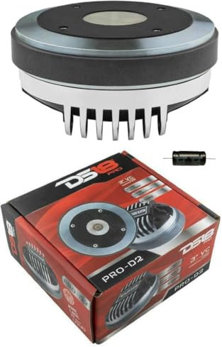 KIT-Set FÜR DS 18 PRO-D2 1 Kompressionstreiber, 400 Watt rms, 800 Watt max, Halsdurchmesser 5,08 cm, 8 Ohm, für Trompeten, Zuhause, Bassdrum, 7,62 cm Schwingspule, 1 Stück + Kondensatorinstallation