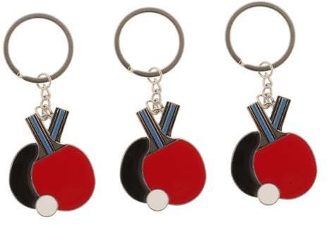 LIFKOME 3st Tischtennis-schlüsselanhänger Sport-anhänger-charme Tischtennisschläger Schlüsselanhänger Sportball-anhänger Taschenanhänger Sport Schlüsselanhänger Schlüsselringe Metall