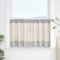 SCHOAL Scheibengardine mit Tunnelzug Leinenoptik Fenstergardine mit Karo Landhaus Kleinfenster Gardine Kariert 1 Stück HxB 60x120 cm Grau