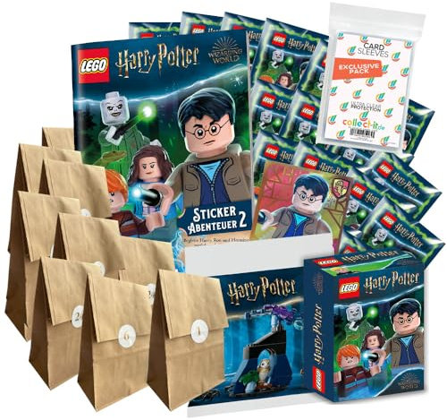 Bundle mit Lego Harry Potter - Sammelsticker-Adventskalender 24 Überraschungen mit Zusatz + Exklusive Collect-it Hüllen (Lego Harry Potter - Serie 2 (2024))