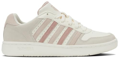 K-Swiss – Court Palisades – Schuhe für Damen und Herren – Vintage-Tennisstil hohem Komfort – Cupsohle, Leder-Obermaterial, Schnürung – Farbe – GRÖSSE