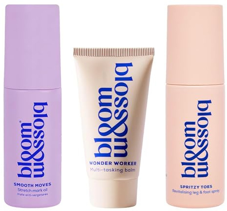 Bloom and Blossom Bloom & Blossom - Du hast diese Mama! Maternity Gift Set, 3-Piece Self-Care Set for Expecting Mums and Moms, with Oil for Stretch Marks, Spray for P