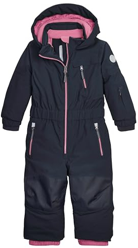 first instinct by killtec FISW 46 MNS ONPC 43399-000 Children's Ski Overall with Hood Dark Navy/Rose 110/116