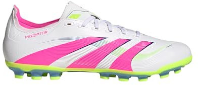 adidas Unisex Bota de fútbol Predator League césped artificial, Cloud White/Lucid Pink/Lucid Lemon, 40 2/3