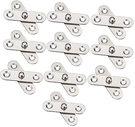 Holibanna 10 Stück 360° Drehbare Versteckte Türscharniere Aus Edelstahl Für Schranktüren Und Möbel Rostfrei Korrosionsbeständig Unsichtbare Scharniere