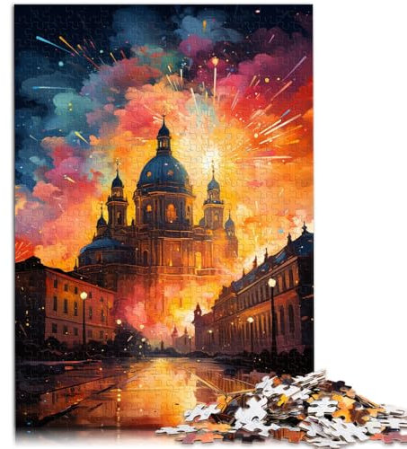 Puzzle für Erwachsene mit 1000 Teilen der Königspalast von Madrid Puzzle-Kunstwerk 50 x 75 cm Lernspiel für Geburtstag Weihnachten für Kinder ab 14 Jahren