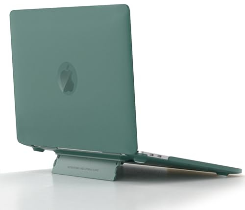 MiRowy Hülle für MacBook Air 13,6 Zoll M5 M4 M3 M2 (2026~2022) A3449 A3240 A3113 A2681, Ultradünne Hartschale PC Schutzhülle mit Standfunktion, Laptop-Schalen für MacBook Air 13,6 M5~M2, Grün