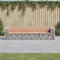 Emmtore Gartenbank aus Gabionen Sitzbank Bank, Gabionenbank für Garten Terrasse, Steinkorb Drahtkorb Parkbank Gartenmöbel, Kiefernholz Imprägniert 287x71x65,5 cm Massivholz Douglasie