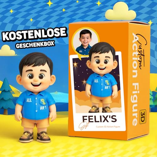 Smile lab Personalisierte 3D Figuren, Mini Cartoon Skulptur Sammlerstück aus Ultra HD Harz, Originelle Geschenke für Freundin Männer Frauen, Personalisiertes Geburtstag Jahrestag