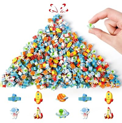 HUVZOR 60 Stück Radiergummi Set, Neuheit Radiergummis für Party Favors, Radiergummis für Kinder Bleistift Radierer Geschenke Klasse Belohnungen für Studenten(Weltraum)