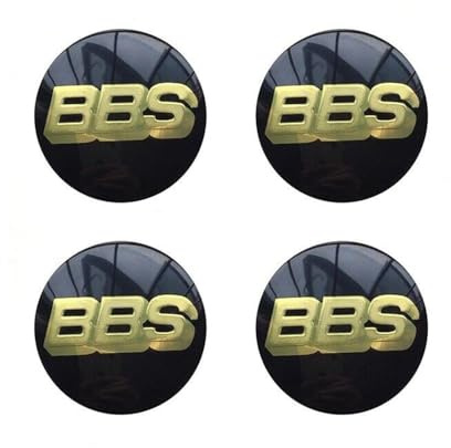 WENINETIES 4 Stück Radkappen Aufkleber für BBS 60mm, Reifen Felgendeckel Aufkleber Nabenkappen Abzeichen Sticker Autozubehör