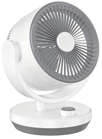 Ventilateur Silencieux Chambre,40W Ventilo Ultra Puissant Circulation d'air Turbo 3D Pour Salon Avec 3 Vitesses et Inclinaison Réglable à 90 °,Ventilateur de Bureau pour Pièces de 20m²（Rotatif）