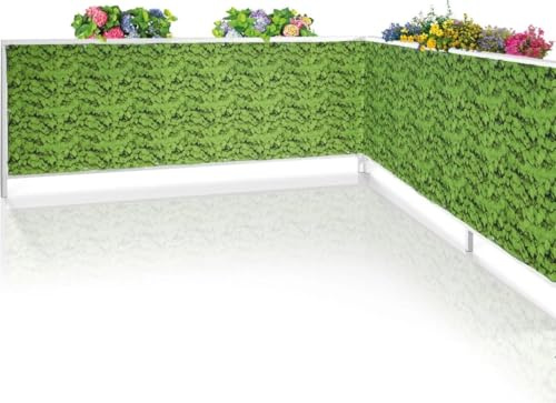 Florabest Brise-vue pour balcon 500 × 90 cm – Toile d'intimité Balcon Vert Bambou Design – Polyester résistant aux intempéries et aux UV – Brise-vue indéchirable pour balcon, jardin, terrasse et
