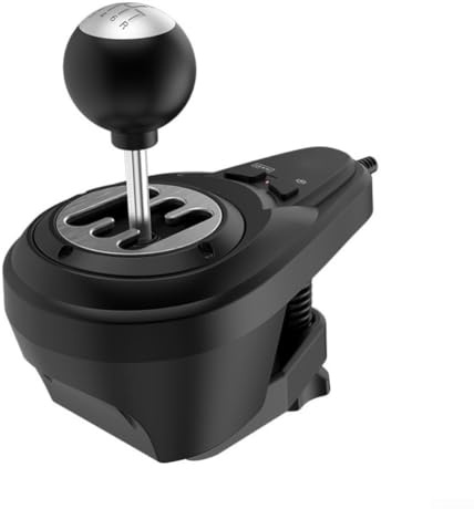 Gear Lever 6+1 Gears for Racing Simulator, Manual Gear Stick Made of ABS for Racing Steering Wheel, Compact Sequential Shifter for PC Gaming Setup