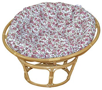 moebel direkt online Papasansessel, Durchmesser 80 cm Sessel mit Kissen beige