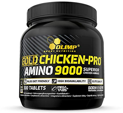 OLIMP SPORT NUTRITION Olimp Labs Gold Chicken-Pro Amino Tablets, 9000 mg, Pack of 300 Mega Tablets