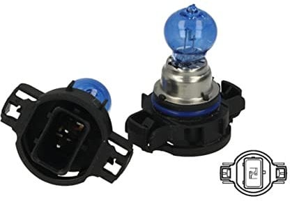 CARALL 2 Stück Halogenlampen 12V Weiß mit Xenon-Effekt (PS19W 12V 19W PG20-1)