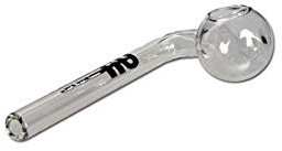 Black Leaf O!L Handpfeife, ÖL-Pfeife, Vaporizer, Glaspfeife | 115 mm | Glas, klar | von bong-discount