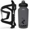 Cube HPP Right Side Loading Cage - Black & Flow Bottle - Black, 500ml / Lightweight Bicycle Cycling Cycle Bike MTB Mountain Road Water Drink Flask Bidon Bracket Mount Holder HPA HPP Set Accessories