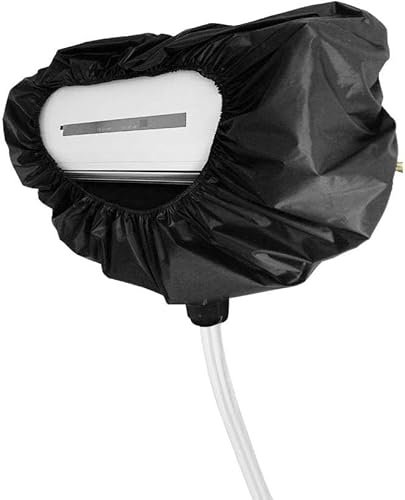 Climatisation pour la maison Nettoyage Couvercle Anti-poussière Air conditionné Nettoyage Couvercle de Climatisation Suspension Couvercle Étanche pour climatiseur mural, Noir