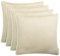 Brandsseller 4er Set Outdoor Kissen 45x45 cm – Wetterfeste Zierkissen mit Paspel in Walzoptik – Wasserabweisende Gartenkissen & Dekokissen für draußen – Sofakissen für Balkon & Terrasse - Beige