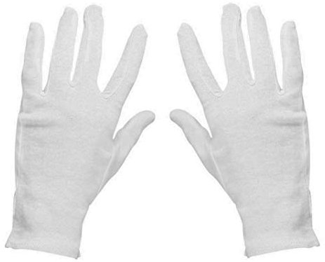 Festartikel-Müller Handschuhe weiß Einhgr. Clownshandschuhe Weihnachtsmann Pantomime Karneval Show (XL)