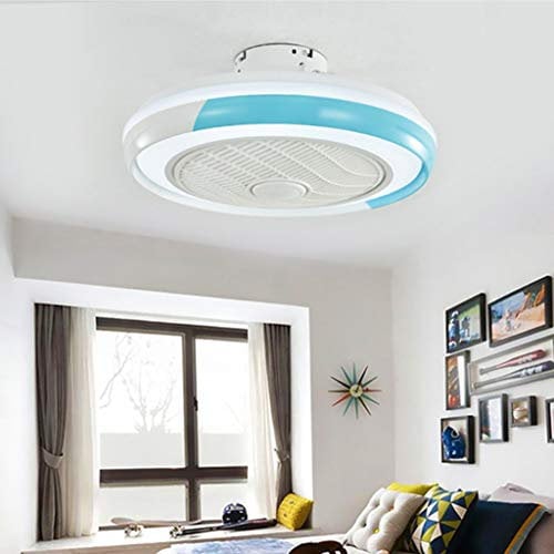 LED Fan Deckenventilator 50W Neue Moderne LED Deckenleuchte Mit Fernbedienung Leise Fan Deckenlampe Schlafzimmer Lampe Wohnzimmer Kindergarten Büro Kinderzimmer Deckenventilator Beleuchtung,Blau …
