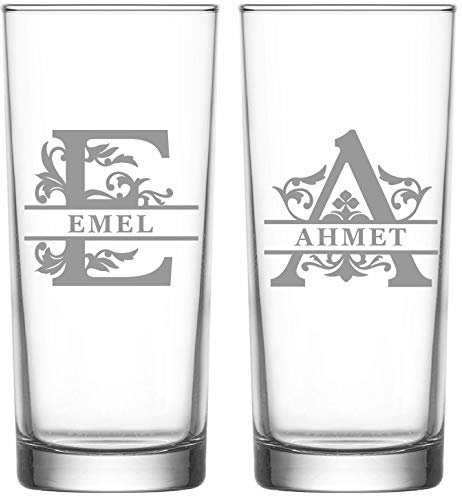 Raki Gläser mit Gravur Glas Raki Bardagi Bardak Rakigläser mit Name Isim isimli Sevgiliye Hediye