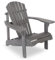Raburg Gartensessel SUNJA Premium in ALT-GRAU - Akazie Hartholz, lackierter XXL Design-Gartenstuhl Canadian Adirondack Deck-Chair/Hamburger Alsterstuhl, belastbar bis 150 kg