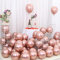 Rosegold Latex Balloons, 100pcs 5inch Metallic Rose Balloons for Birthday, Wedding, Fiesta Party Decoration