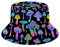 Pilzhut, verstaubar, für Reisen, Strand, Sonnenhut, Rave-Outfits, Rave-Zubehör, Fischermütze für Damen und Herren, Pilze psychedelisch bunt, Einheitsgröße