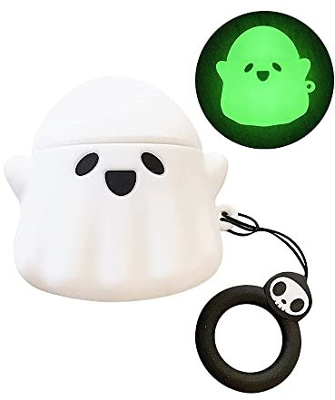 Viwind AirPods 3 Hülle Silikon Anime,Funny Cute 3D Cartoon Weiches Airpods 3 Generation Schutzhülle und Haut Case Cover,Kabelloses Laden&Stoßfeste-Ghost