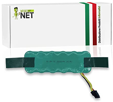 New Net Batteries - Batteria per aspirapolvere [ 14.4 V - 28.8 Wh - 2000 mAh ] compatibile con Ariete Evolution 2.0 Briciola 2711 2712 2713 2717 Profimaster Robot 2712