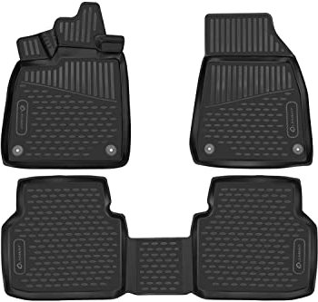 Passgenaue 3D ELEMENT Fußmatten für Volkswagen ID.4 2020 ->, batterieelektrisch, 3-TLG, Schwarz