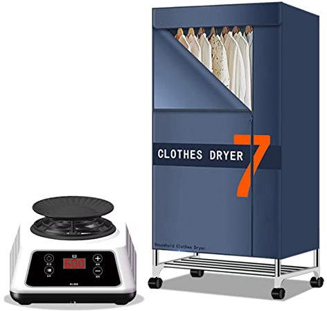 OYhmc Sèche-Linge électrique, Armoire de séchage à air Chaud pour Linge Humide intérieur à Faible consommation d'énergie en Acier Inoxydable - Bleu