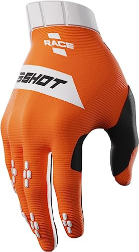 Shot Race Motocross Handschuhe, orange/weiß, 10