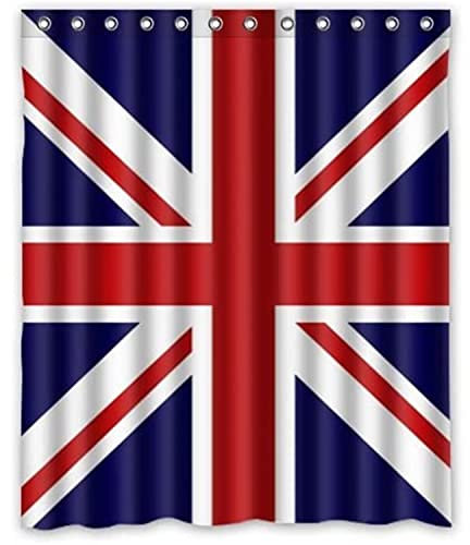MEKPAM Rideau De Douche Union Jack/UK Flag Background Rideau De Bain Imperméable 180X180cm