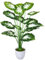 AIVORIUY Planta Artificial con Maceta Areca Palmera Grande Arbol Artificial Plastico Falso Hojas Interior Hogar Salon Dormitorio Balcón Oficina Moderno Decorativas (77cm Palma Verde Blanca)