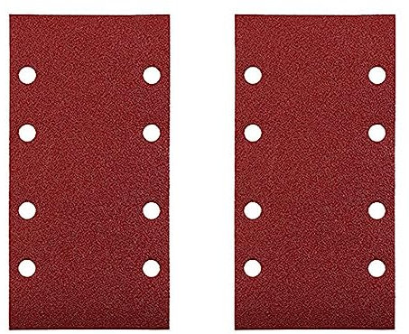 kwb 5 Stück Schleifpapier Professional (93 x 185 mm, gelocht, Körnung 180 für Holz, Metall & Farbe, für Schwingschleifer mit Klett-Trägerplatte und Absaugsystem, Sparpack) (Packung mit 2)